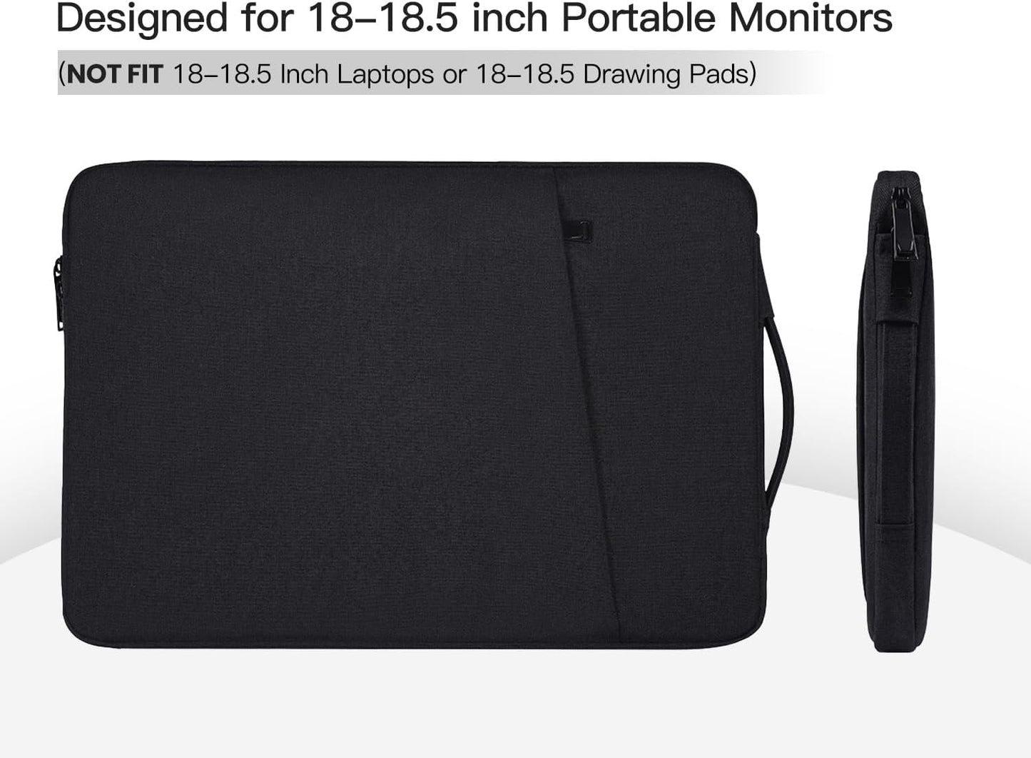 CaseDeer 18.5 Inch 18.5 Inch Pocket(18.1x11.8 Inch) Portable Monitor Case Sleeve Bag Compatible with Most Large