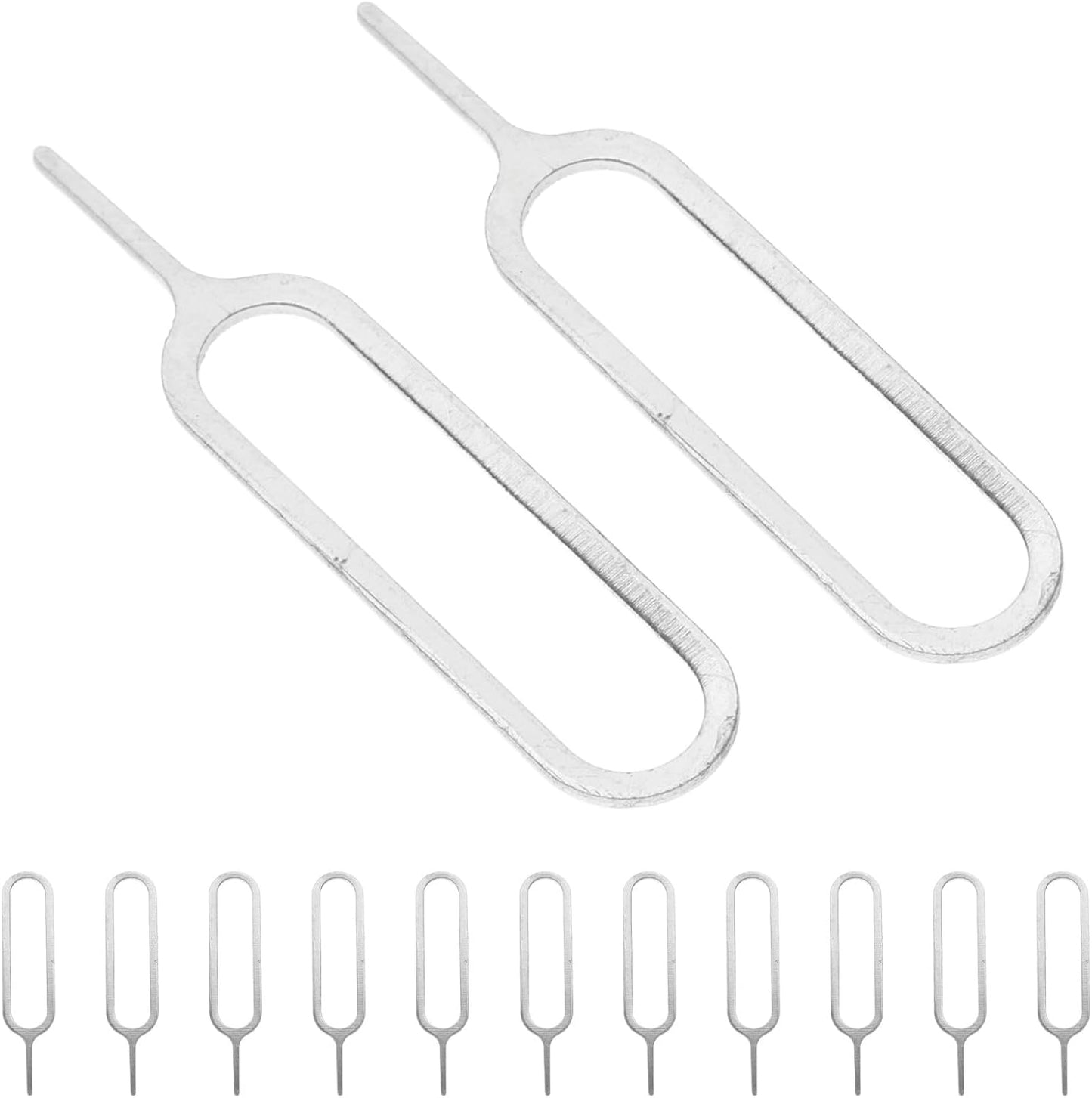 500pcs Homoyoyo Universal Sim Card Tool Kit Silver Sim Tray Remover Pins for Smartphones and Tablets Phone Ejector