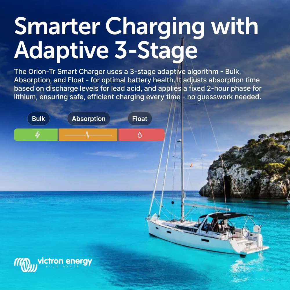 Victron Energy Orion-Tr Smart DC to DC Charger (Bluetooth) - 12/12-Volt 18 amp 220-Watt - Battery Charger for Dual Battery Systems - Isolated