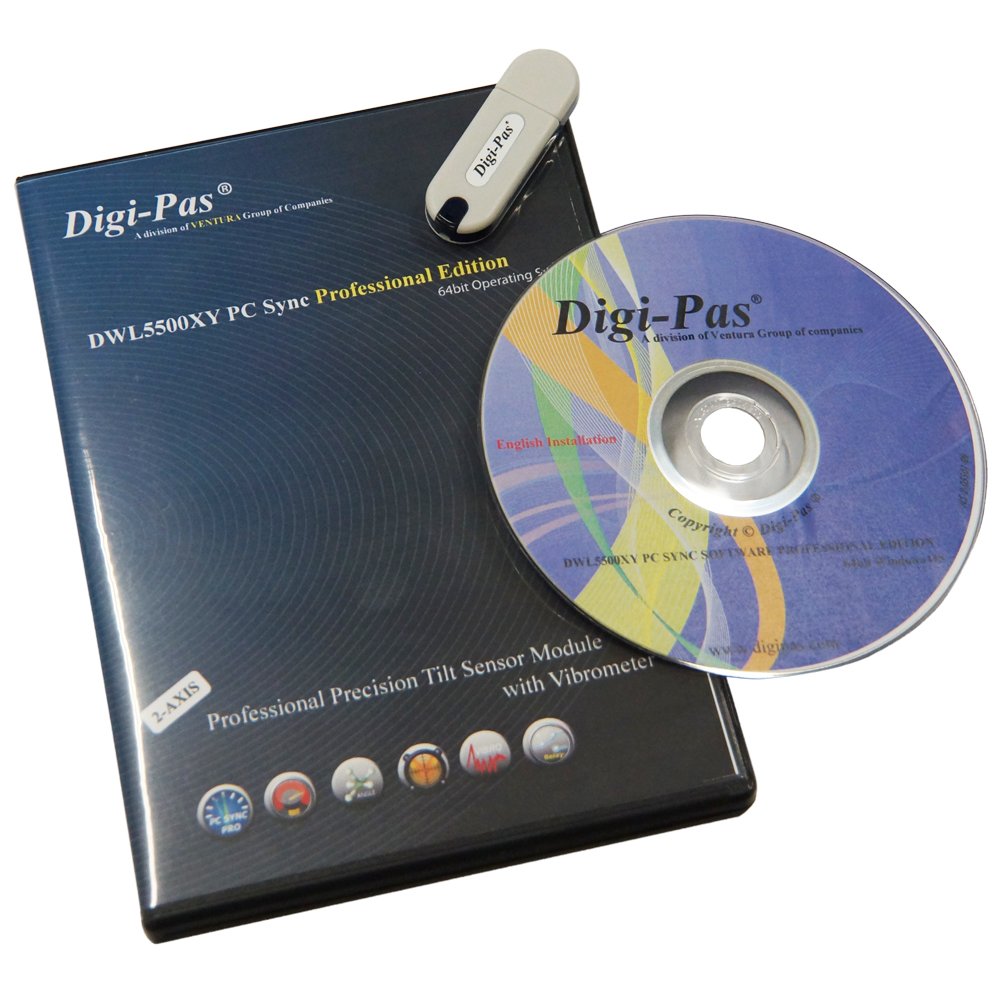 Digi-Pas 2-AXIS HIGH-Precision Digital Inclination Sensor Module, Tilt Angle Sensor, Inclinometer, DWL5500XY 0.0002”/ft (0.02mm/M) NIST-Traceable … (5. DWL5500XY PRO Software)