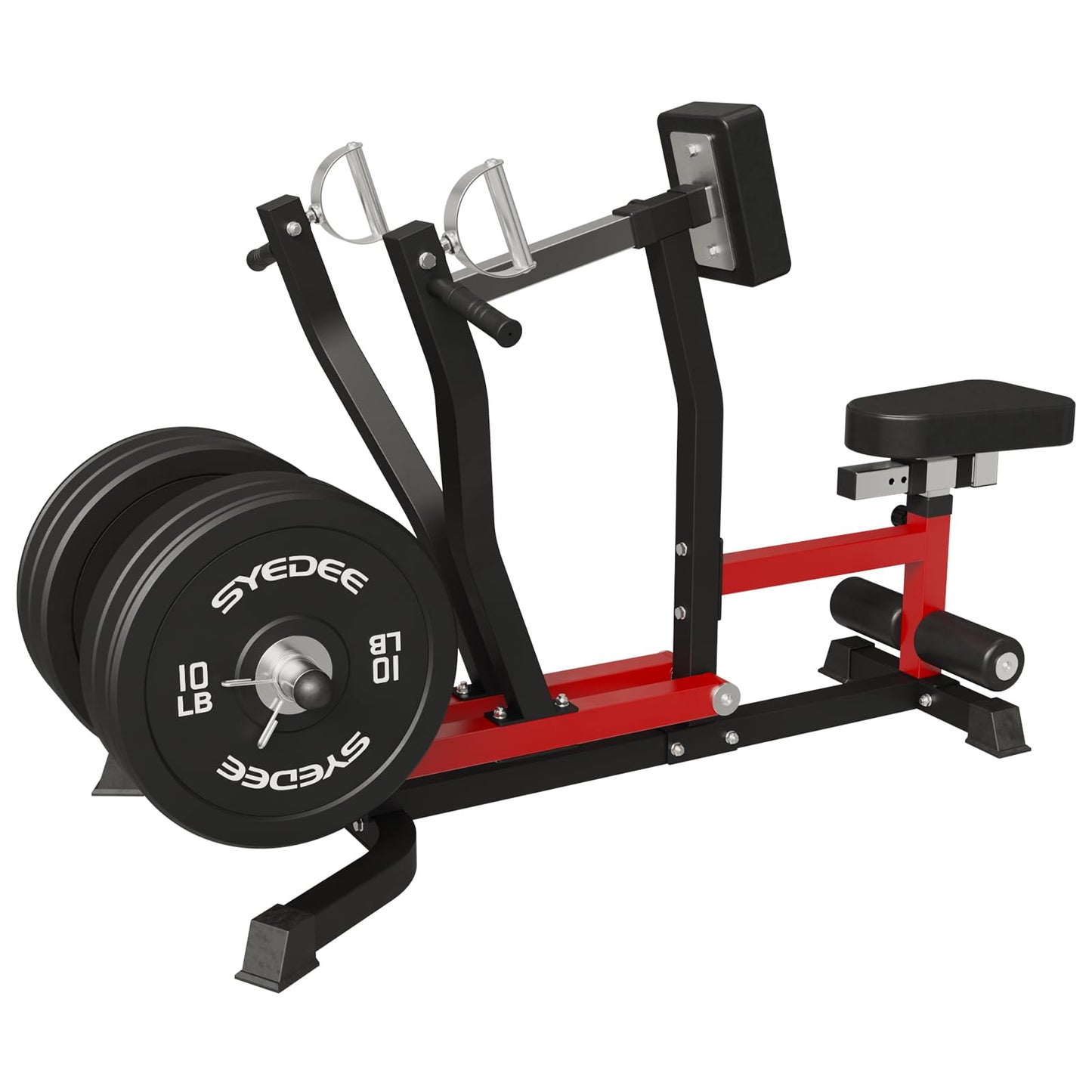 syedee Seated Row Machine, Back Machine Gym Equipment Plate Loaded, Adjustable LAT Machine with Independent Arms & Multi Grip Positions, Upper Body Training Home Gym, 400LBS Capacity