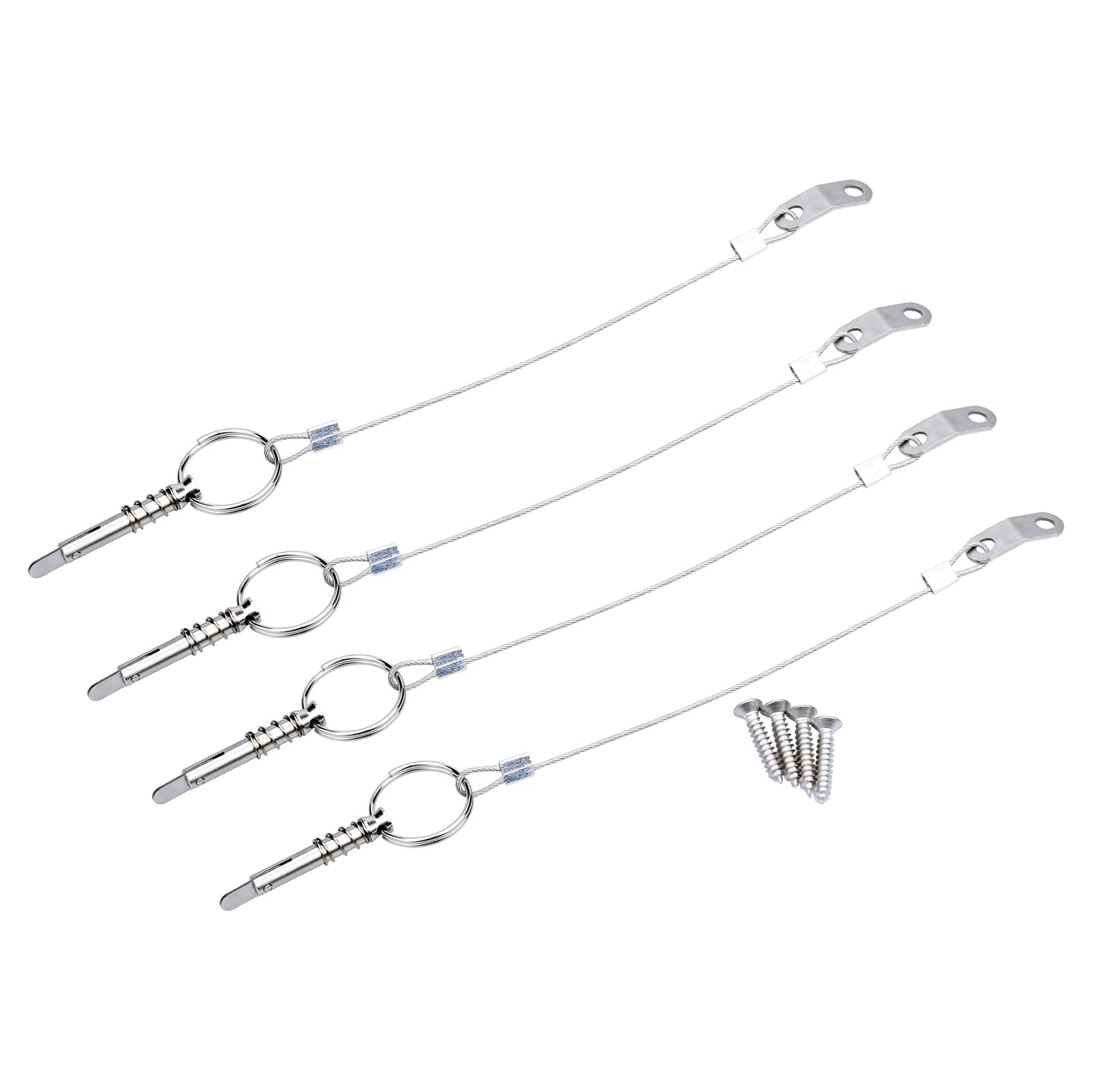 Thorn Boat Bimini Top Quick Release Pins with Lanyard - Marine Grade 316 Stainless Steel Pin Durable Hardware for Deck Hinges & Canopy Systems (4 PCS)