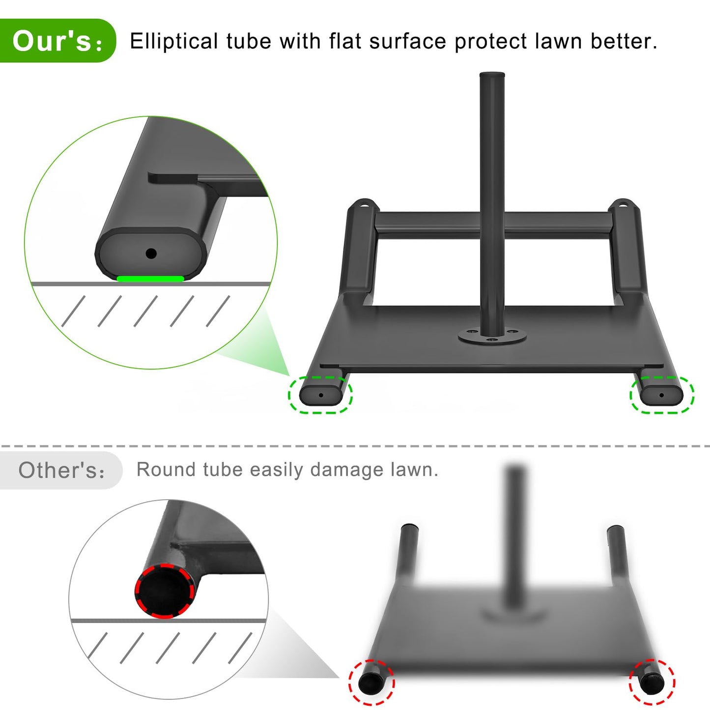 SELEWARE Weight Sled Workout Sled Fitness Strength Training Sled Speed Training Sled for Athletic Exercise and Speed Improvement Suitable for 1" and 2" Weight Plates Black
