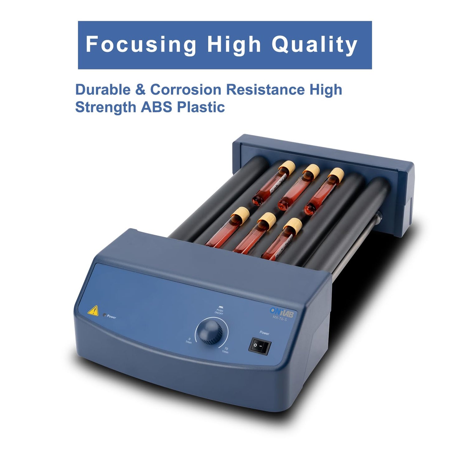 ONiLAB Tube Roller Mixer Adjustable Speed 0-70RPM with Continuous Mode, Use with 1.5 ml, 15ml & 50ml Centrifuge and Test Tubes