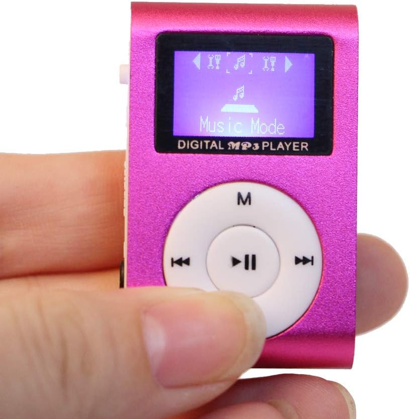 RTYUBV MX-801 MP3 Mini USB Metal Clip Micro SD TF Card Slot LCD Screen Music Player