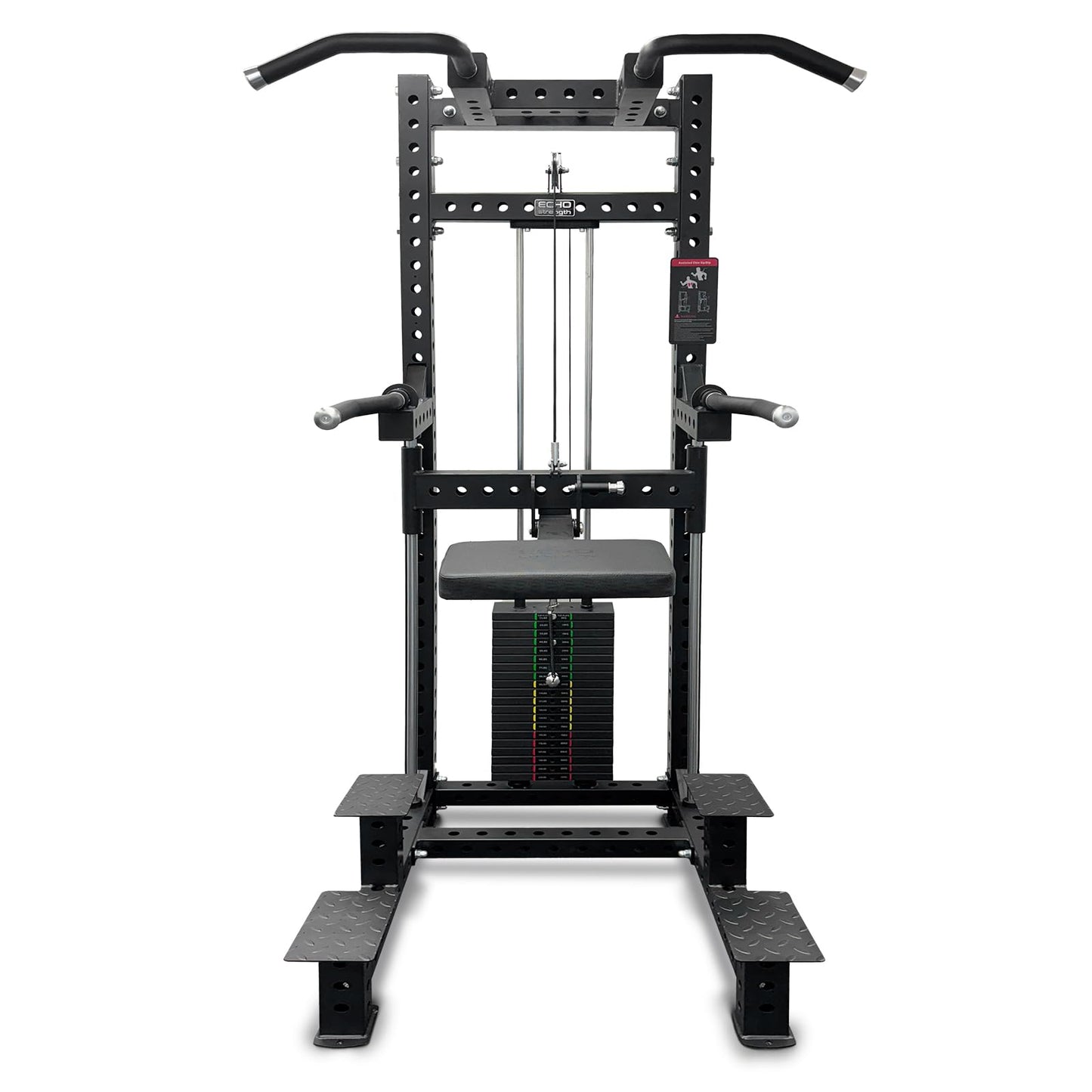 Commercial Dip & Chin Assist Machine with 220LBS Counterweight, Multi-Grip Chin Up Bar for Home Gym Pull Up Assist Station Upper Body Workout Equipment with Adjustable Handles