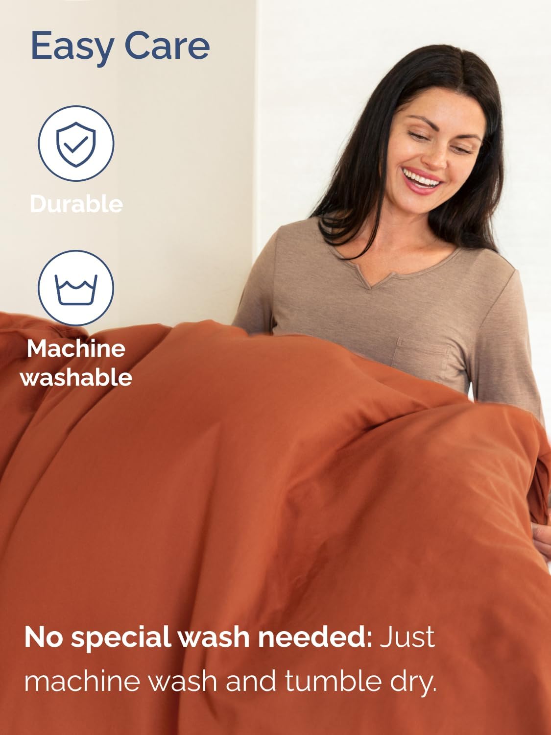 Skiennix Extra Deep Twin Sheet Set - 4-Piece Breathable Cooling Bedding - Soft Wrinkle-Free Terracotta