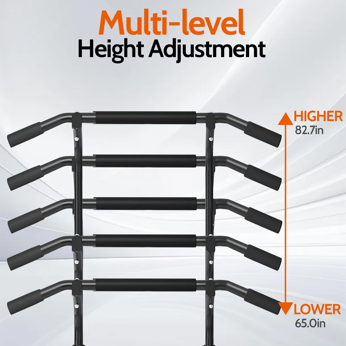 Power Tower Pull Up Dip Station Adjustable Height Multifunctional Home Strength Training Fitness Exercise Equipment, Simple Installation