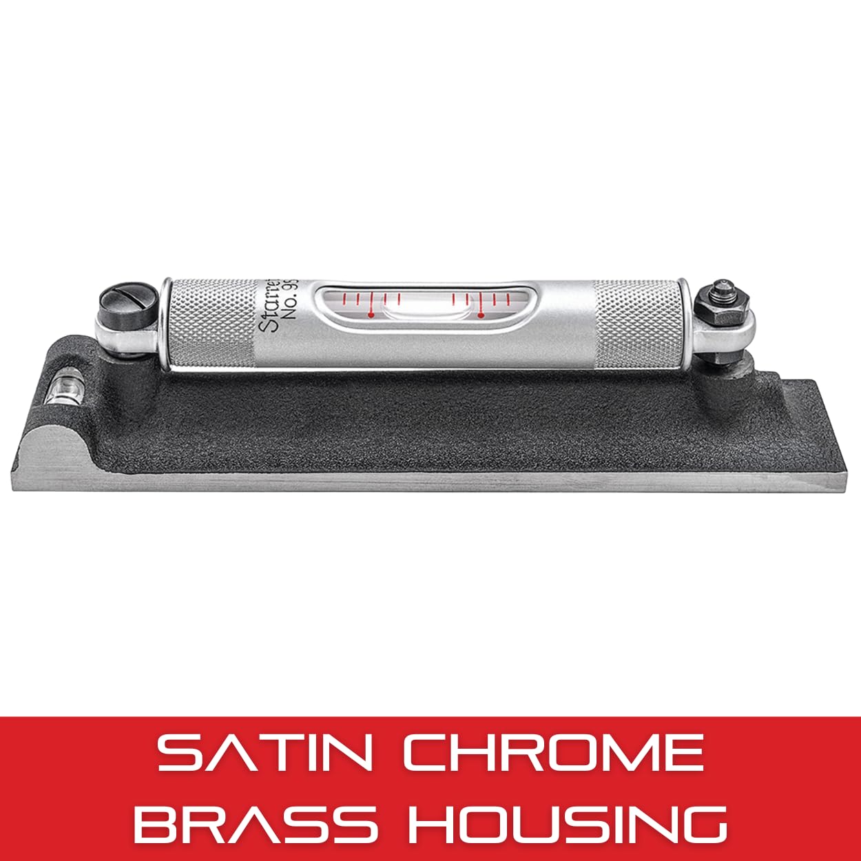 Starrett Machinists' Level with Ground and Graduated Main Vial - Ideal for Machine Shop and Tool Room Use - 6" Length, Cross Test Vial, Without Case - 98-6