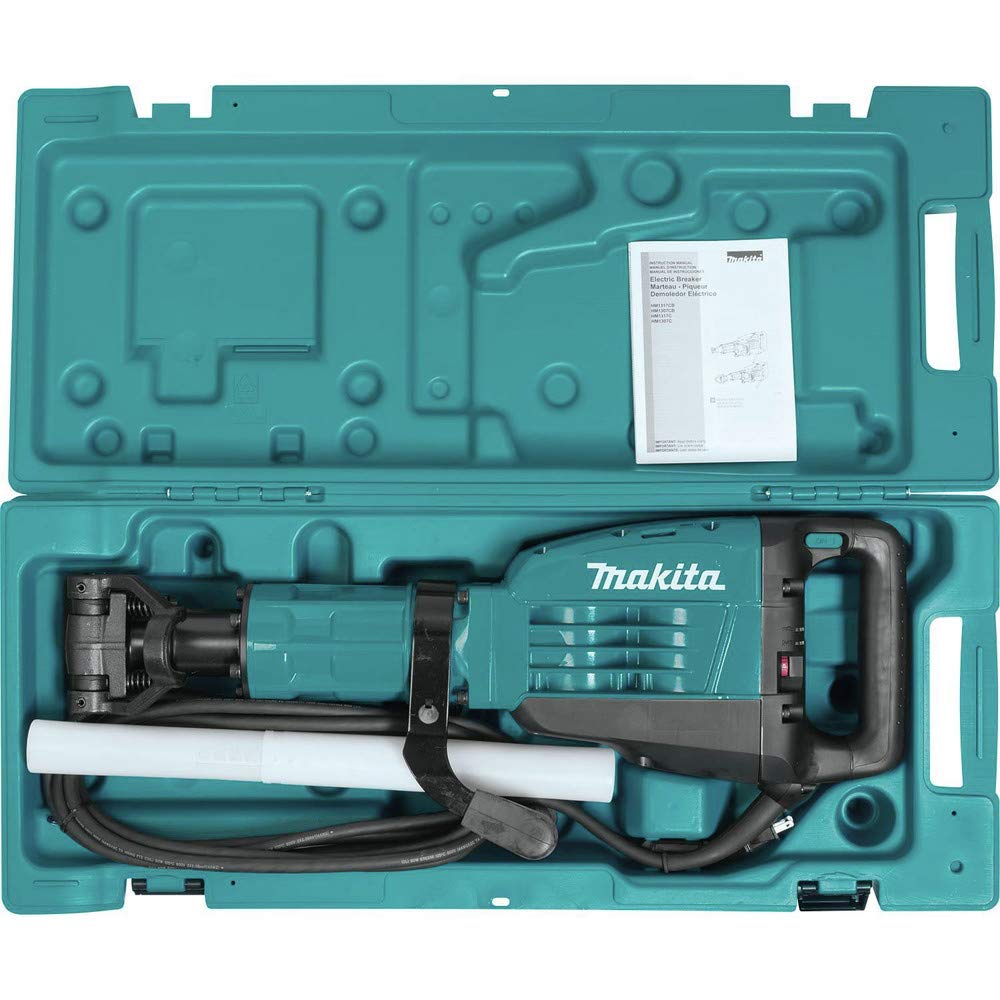 Makita HM1307CB 35 lb. Demolition Hammer, accepts 1-1/8" Hex bits, Blue