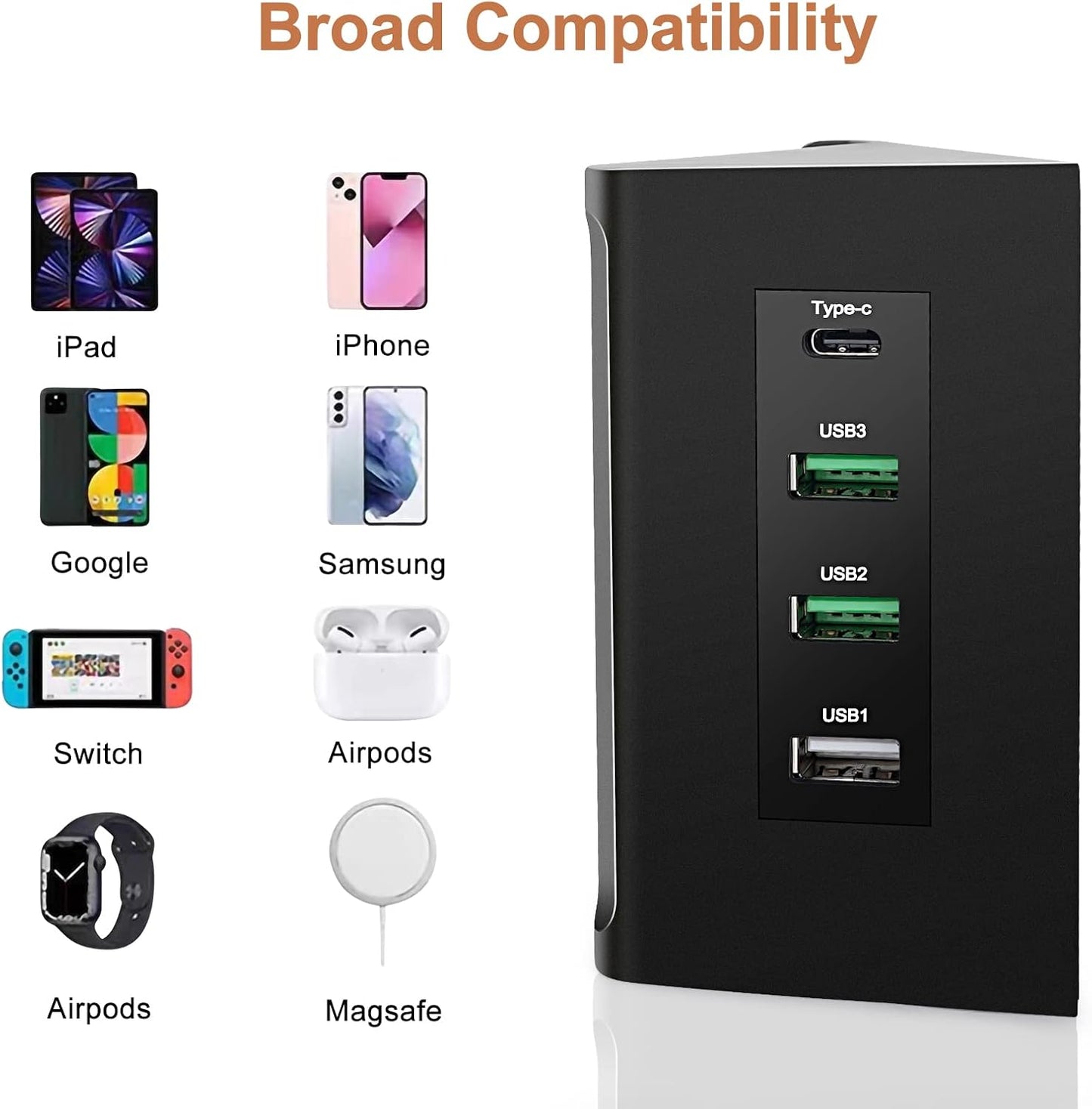 YIPIN HEXHA 12V 24V 5V 68W 12v DC to USB Step Down Converter to USB Multi Port Power Adapter Charger for iPhone Android