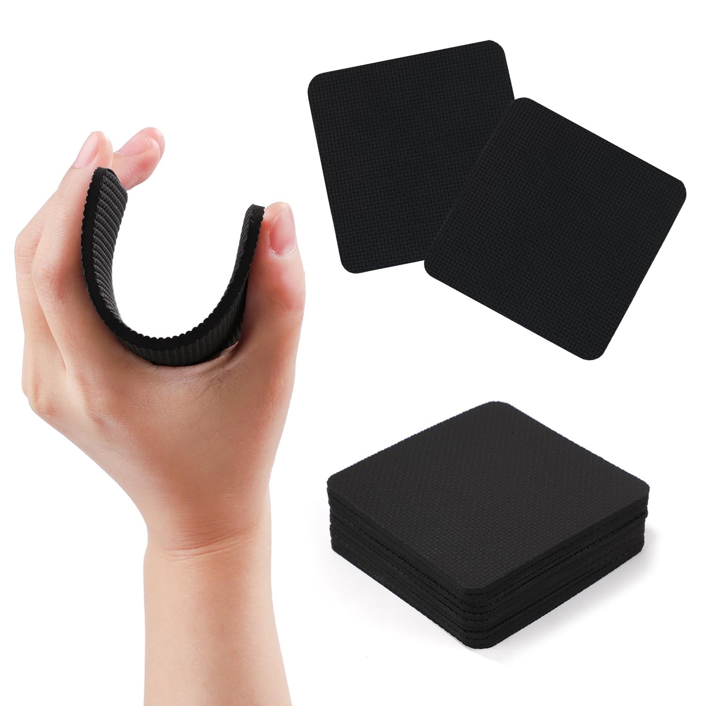 PEUTIER 10pcs Grip Pads for Weight Lifting, Double-Sided Anti-Slip Gym Lifting Grips Weight Training Hand Grips Workout Pads Grip Power for Weightlifting Men Women, No Sweaty