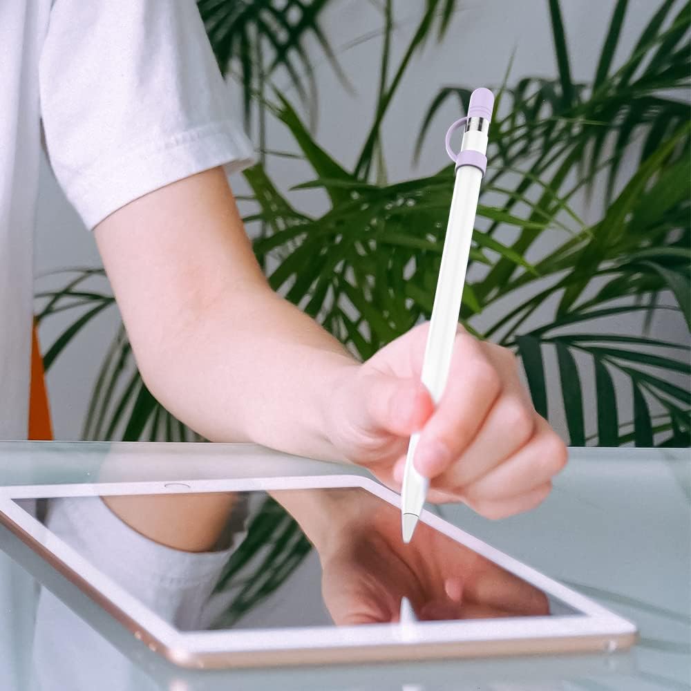 AHASTYLE 1st 3 Pack 1st Silicone Cap for Apple Pencil Generation Anti-Lost Apple Pencil Cap Cover Accessories