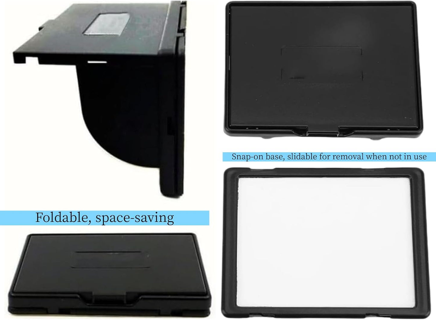 CasaNexa 3" LCD Screen Hood Sun Shade Foldable Anti-Glare Reflection Viewfinder Protector Display Guard Monitor Shield