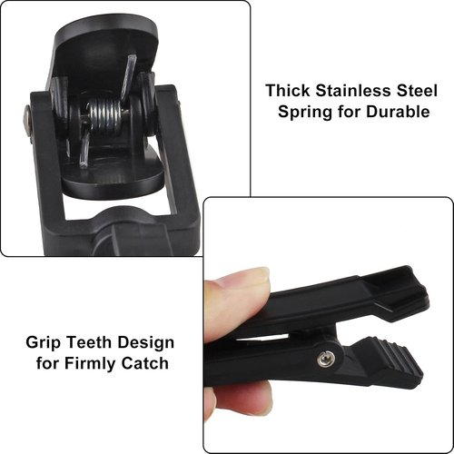 Jiozermi Laundry Hooks - 20 PCS Super Strong Plastic Clothes Pins | Swivel Hanger Clips in Black