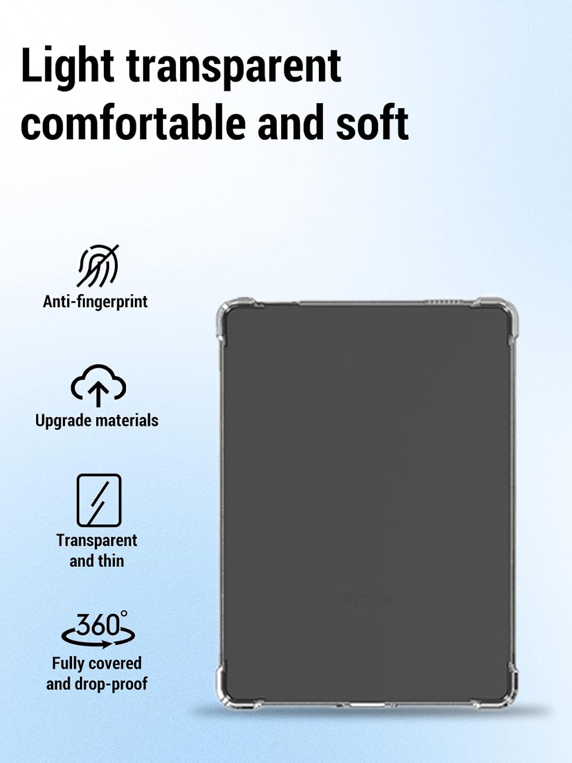 ZBAGUG B6 (6 inch) Case for Bigme Color Ebook Reader E-Paper Tablet, TPU Ultra-Slim Shockproof Soft Cover