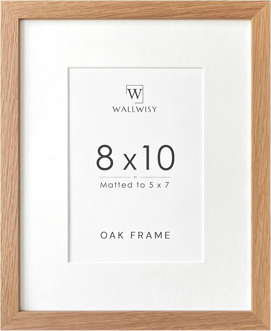 Solid Oak Wood 8x10 Picture Frame by [Brand Name] - Versatile Wall & Tabletop Display | Natural Finish