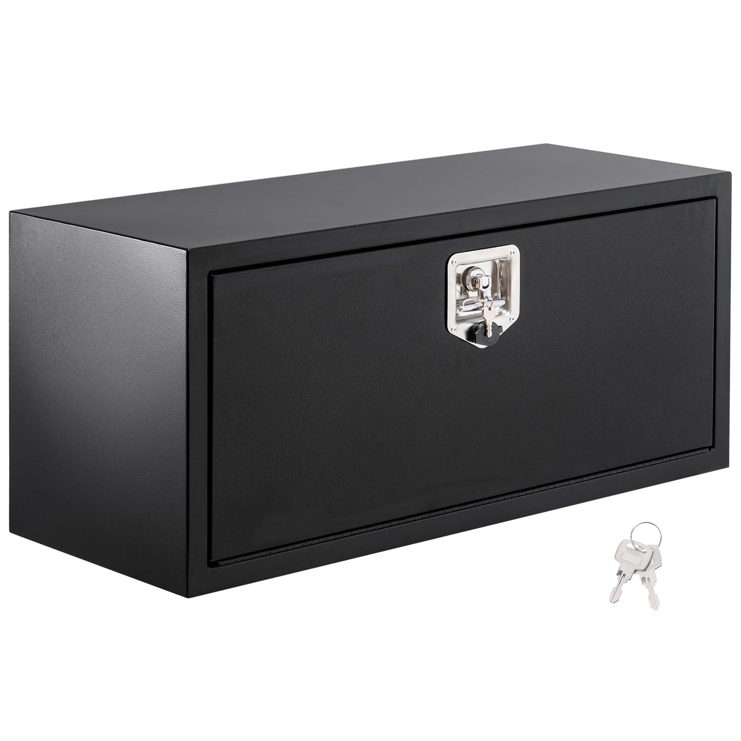 GarveeLife Heavy Duty Steel Underbody Truck Toolbox – Lockable Waterproof Storage Chest – Low Profile Tool Box for Pickup, RV, Trailer – Secure Equipment Organizer – 36"x 14"x 16", Black