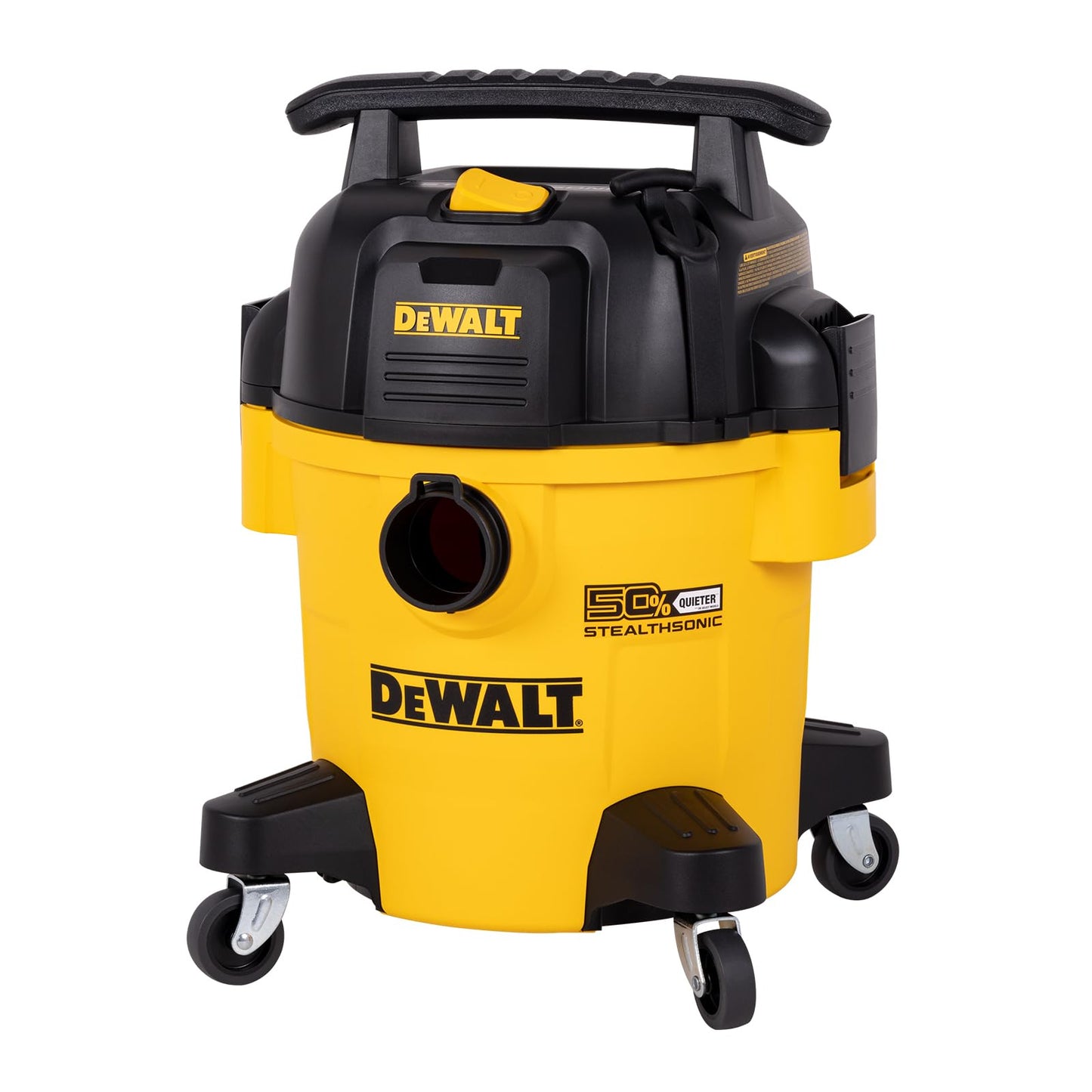 DEWALT Wet Dry Shop Vac 5 Gallon, STEALTHSONIC Ultra Quiet Shop Vacuum Wet and Dry 4 Peak HP, Powerful Suction Wet Dry Vacuum Cleaner, Portable Vacuum for Home, Garage, Workshop, Jobsite, DXV05P-QT