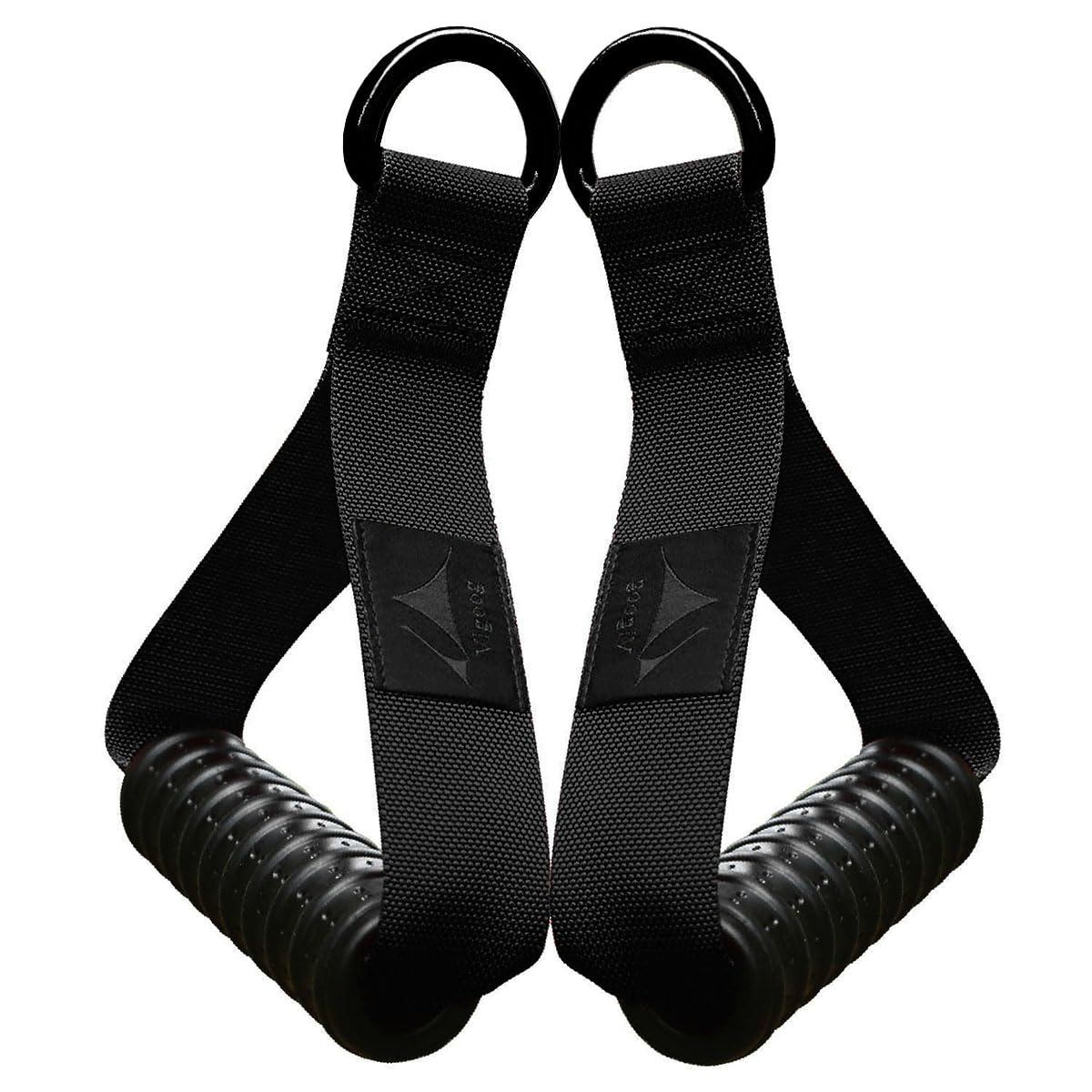 Vigoog Heavy Duty Exercise Handles, Ultra-Durable Rubber Workout Grip Attachments for Cable Machines, LAT Pulldown, Resistance Bands, Home Gym and Commercial Fitness Equipment (Carbon Black XG)