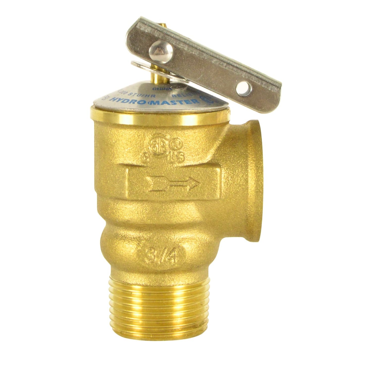 HYDRO MASTER Safety Relief Valve With 3/4 Inch Thread 150 PSI ASME Hot Water (150 PSI)