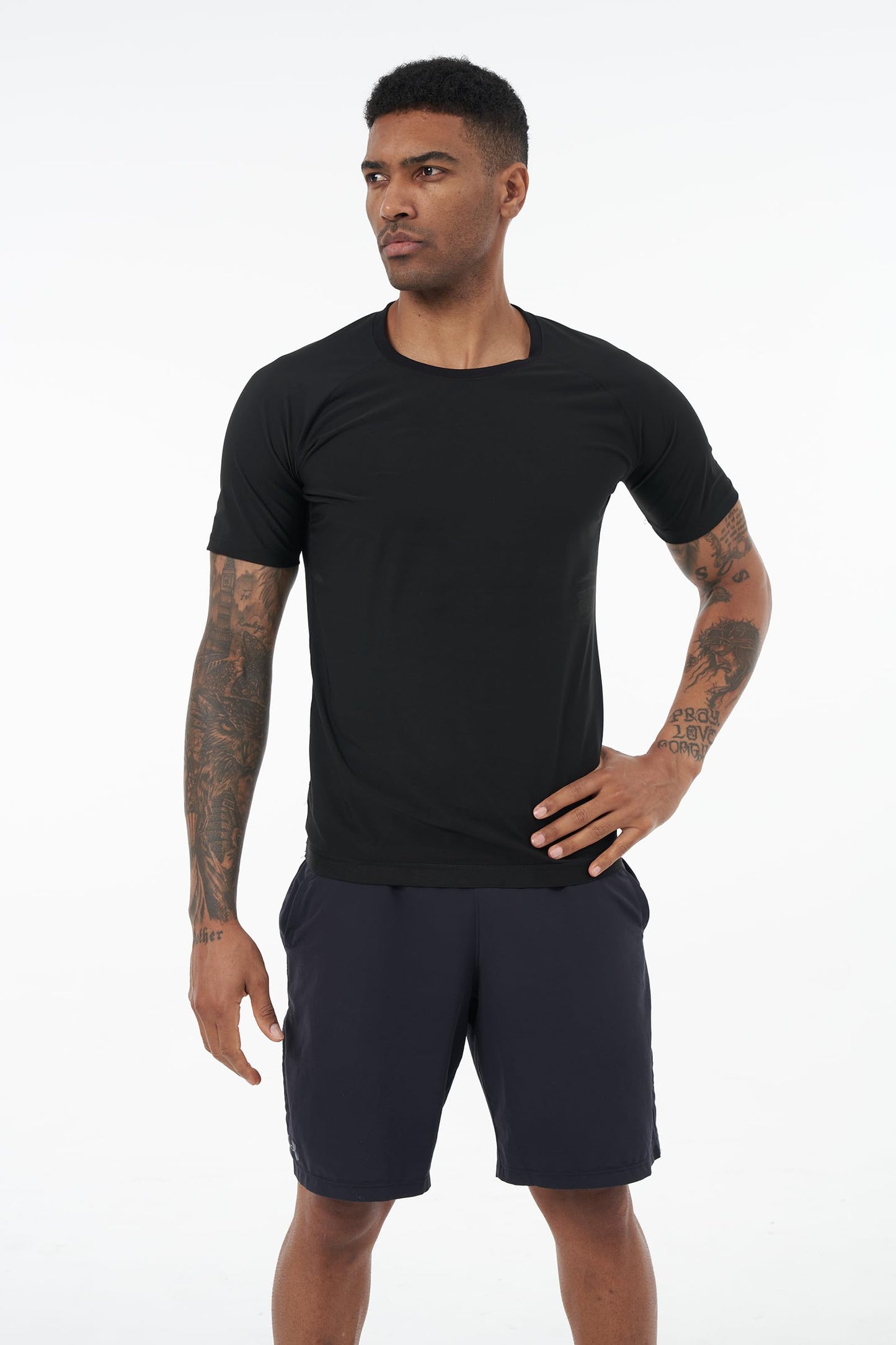 BODYSUNER Sauna Sweat Suits Shirt Waist Trainer for Men Compression Vest Workout Gym Clothes Sweat Enhancer Short Sleeve (Sliver, M)