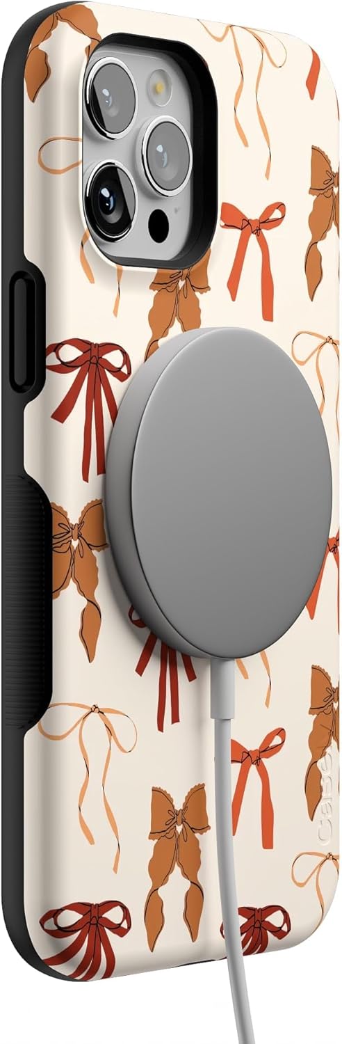 Casely 12 iPhone Pro Max Case | Fall Girlie | Pumpkin Spice Bows | Bold Protective Design | MagSafe Compatible Design
