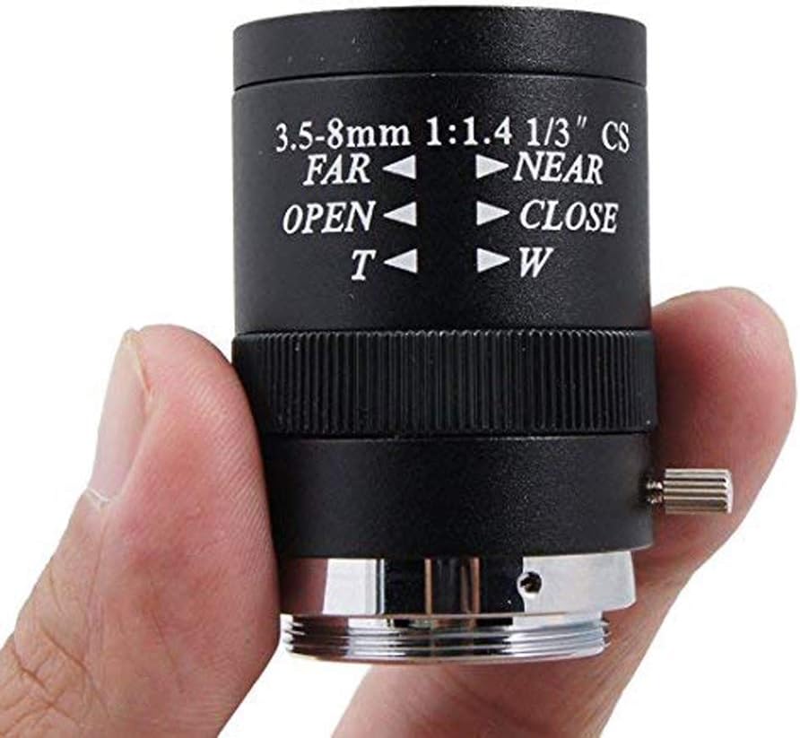 Dahszhi 3.5-8.0mm F1.4 1/3" 1:1.4 CCTV Lens CS Mount Manual Focus Zoom Focal IR for Security IP Camera