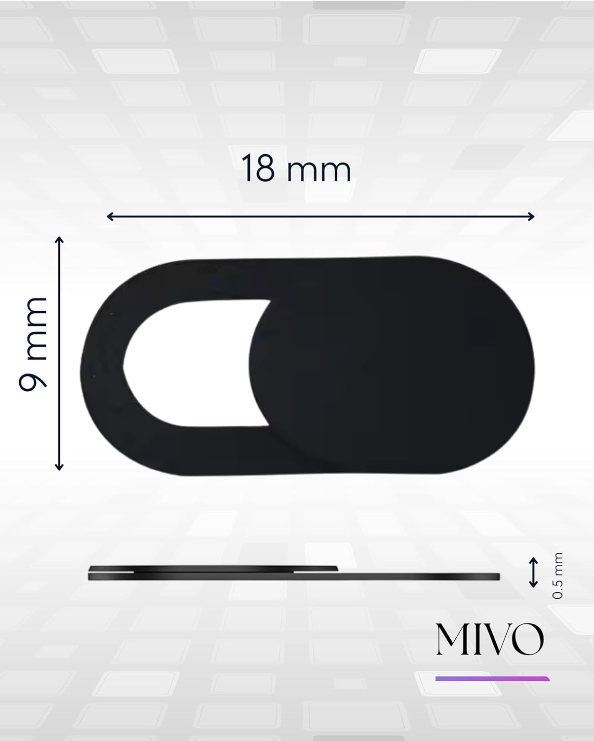 Mivo [5-Pack], 8/7/6 Webcam Cover Slide Ultra-Thin Web Camera Cover for Macbook Pro, iMac, Laptop, PC, iPad Pro, iPhone