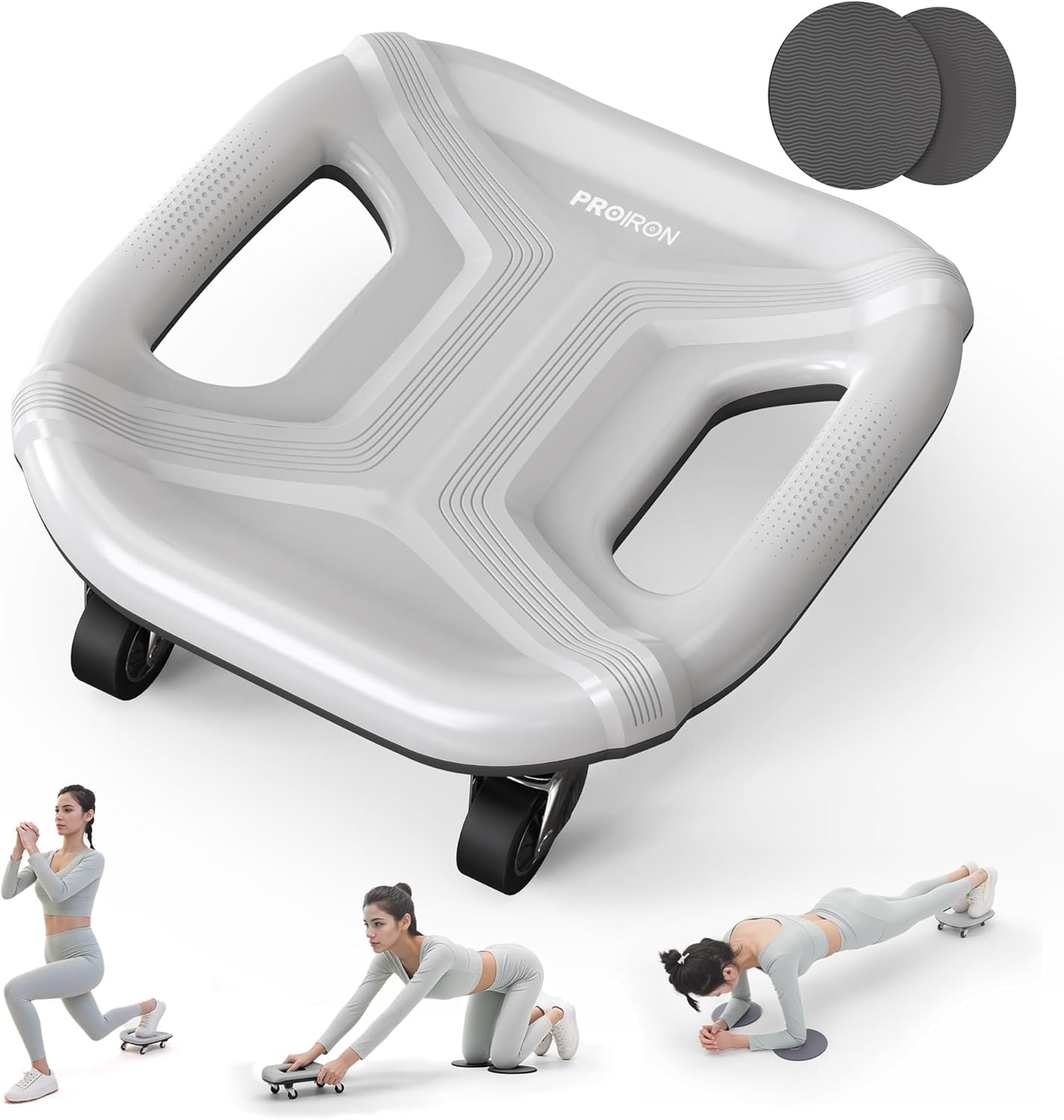 PROIRON Ab Roller with Knee Pads for Abs Workout, Multifunctional Ab Roller Wheel for Abs Workout, Abdominal Roller with Knee Pads, Abdominal Exercises Wheel, Abb Roller (Slide Fitness Trainer)