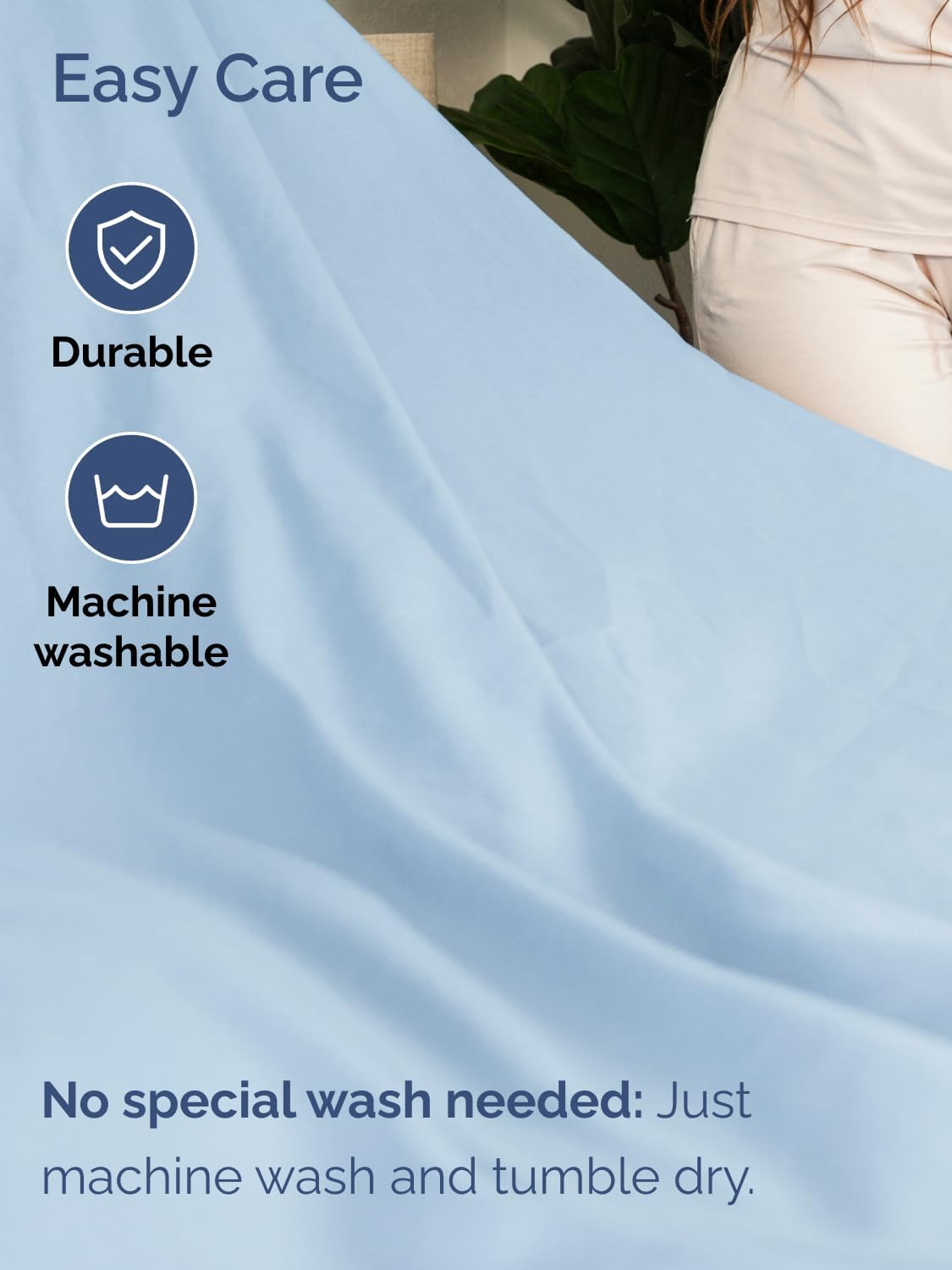 Skiennix Extra Deep Cal King Sheet Set - 6 Piece Breathable Cooling Bedding - Soft Wrinkle-Free Light Blue