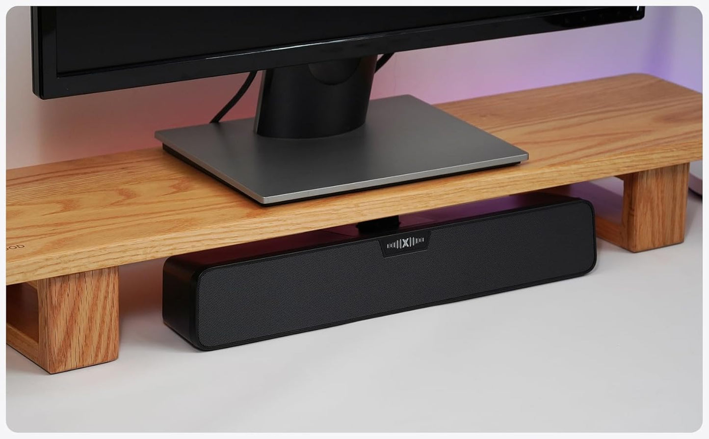 XKX Computer Speakers Soundbar for Desktop PC Mac, USB Plug-in, Wired, External Speakers for Laptop Desk Monitor, RGB