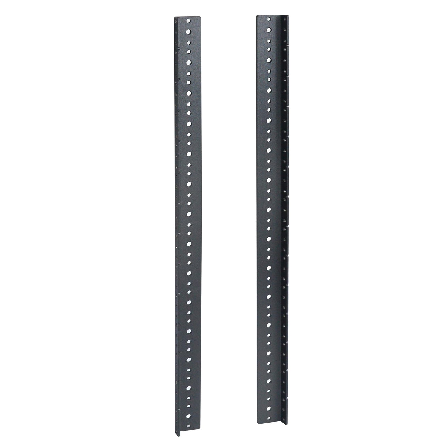 RIVECO 14U Vertical Rack Rails Kit Heavy Duty Server Rack Mount Rails 2PCS Black