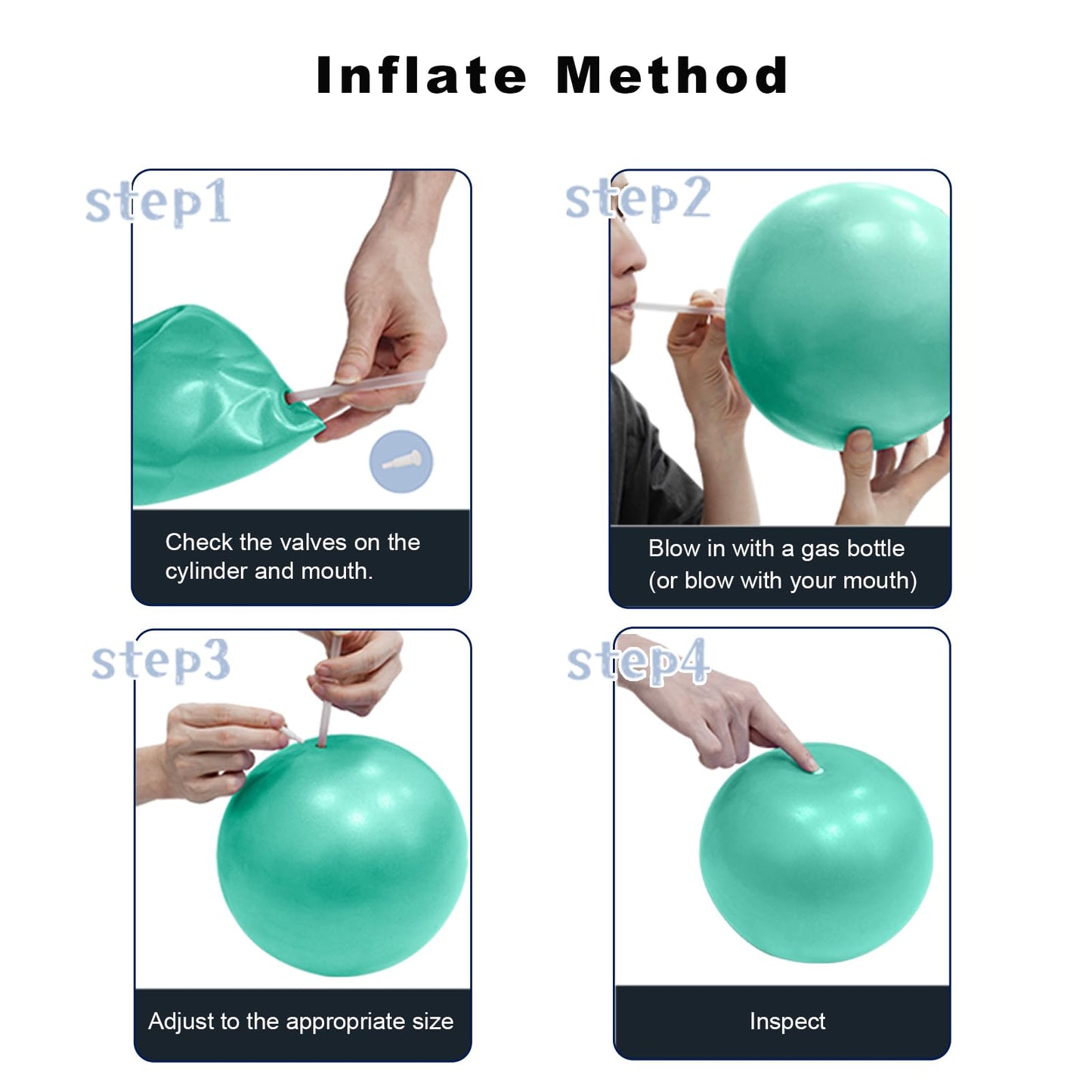 RYTMAT Small Pilates Ball 9.8 Inch Slip Resistant Exercise Ball for Home Gym Yoga, Fitness, Physical Therapy, Stretching & Core Strength Workout - Green