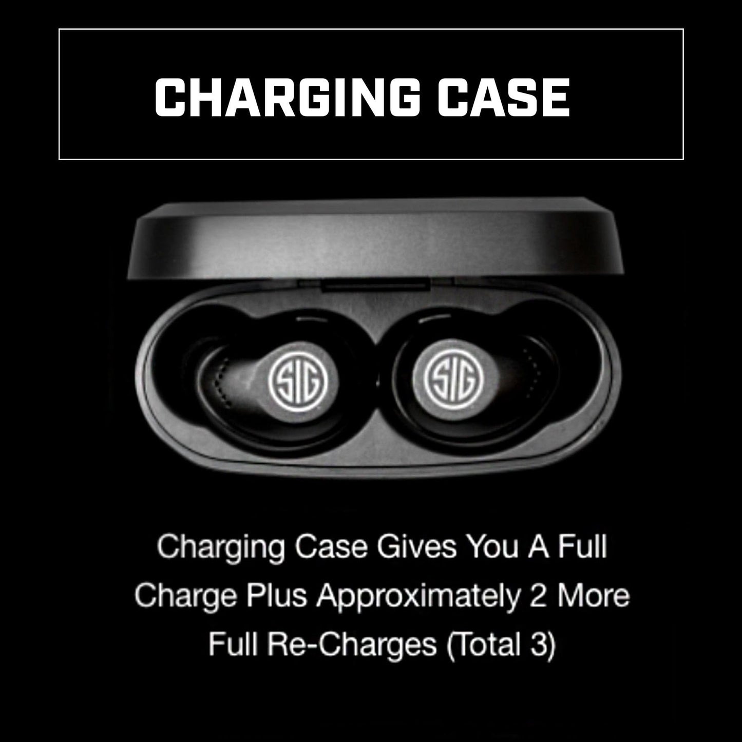 AXIL x SIG SAUER XCOR PRO Ear Buds - Hearing Enhancement & Protection - Dust & Water Resistant - Shooting Noise Reduction Bluetooth Earbuds with Touch Control - 27-29 dB SNR/21-23 dB NRR