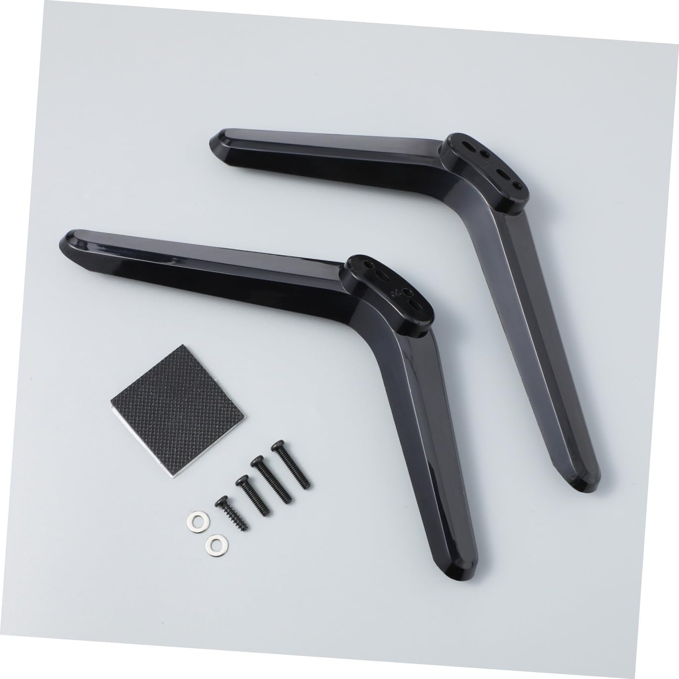 Happyyami 2Pcs Tv Mounting Brackets Stable Tabletop Tv Stand Holder with Non Slip Base Easy Installation No Drilling