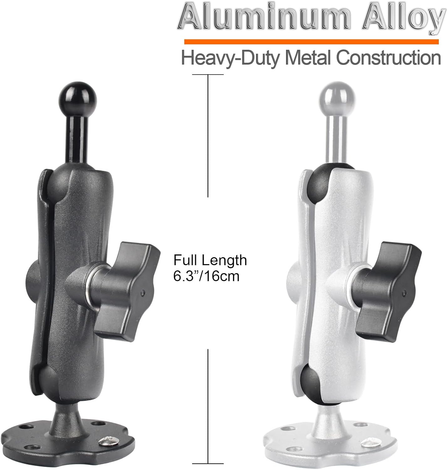 VAUBORTTI [17mm 25mm 1" Aluminum GPS Mount with to Dual Ball Adapter], Fits Garmin GPS & Phone Holder, Replacement