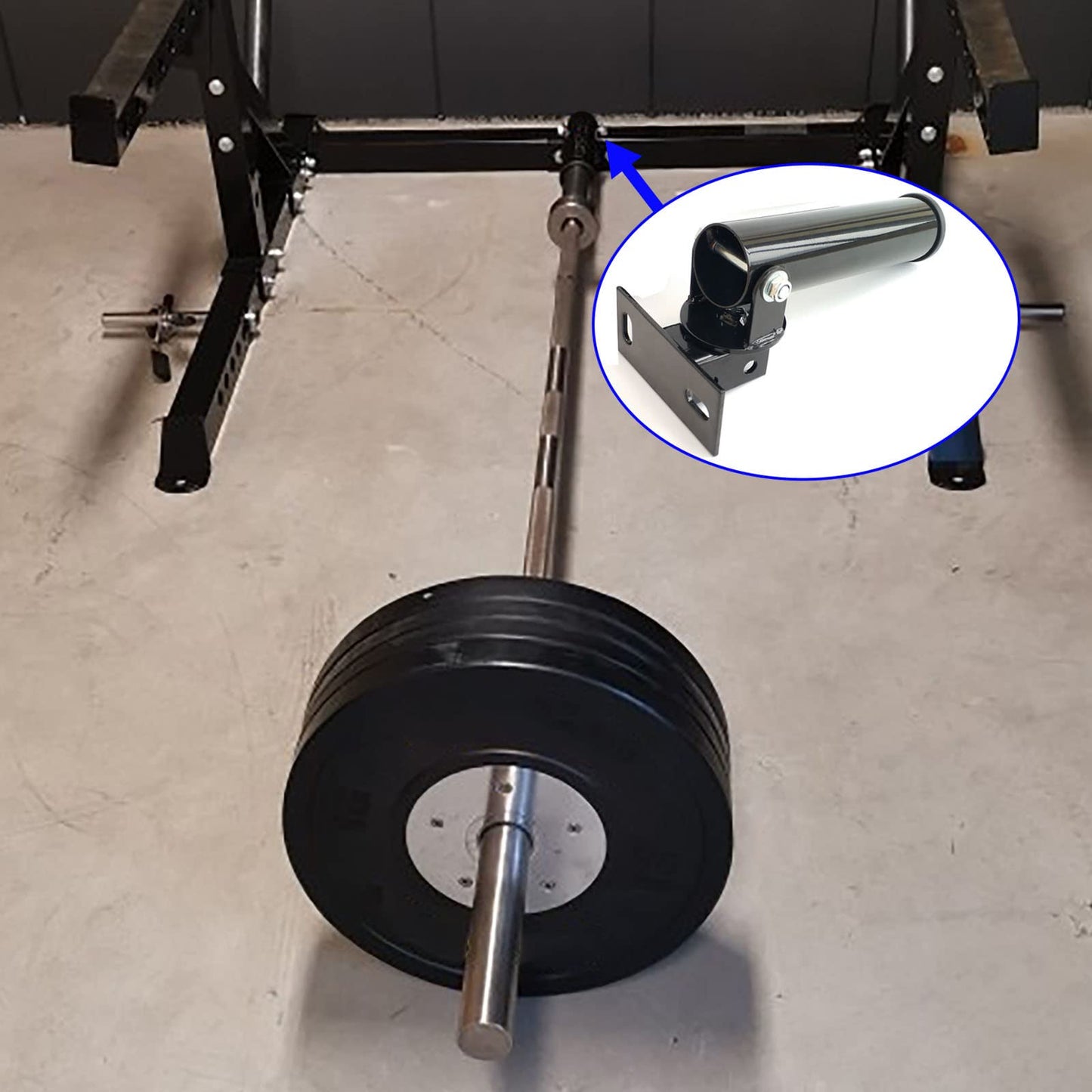 Wall Mount Post Landmine Attachment for Barbell Bar with 360 Degree Rotation, T-bar Row Attachment Landmine Base, Fitness Exercise Equipment Fits 2 Inch Olympic Bars (UP)