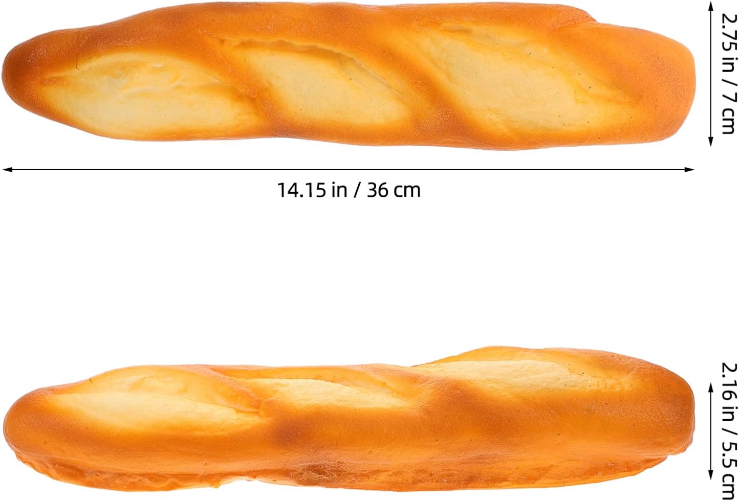 Ciieeo Fake French Bread Model Realistic Pu Food Prop for Bakery Display Photography and Creative Decoration Versatile