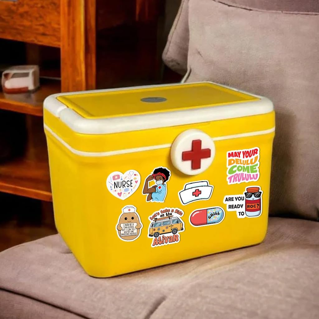 120Pcs Pack, Funny Nurse Stickers, Nursing Gift by Puraesla, Hilarious Sticker Medical Decals for Computer, Cups