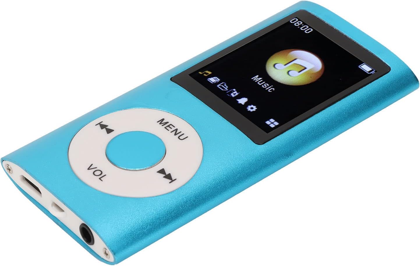 Yosoo Health Gear MP3 1.8 Inch 64G Player, Lossless Sound Slim LCD Music Player, Supports TF Card, Aluminum Alloy