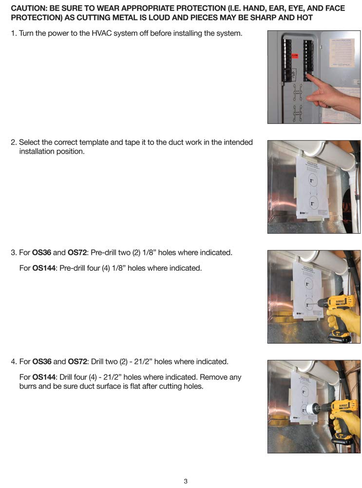 OdorStop OS36PRO UV Air Purifier 36W System with Energy Saving Airflow Sensor and 16-in Bulbs