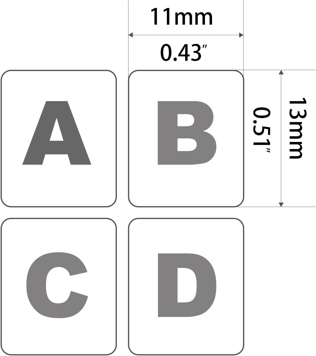 CaseBuy 2PCS Pack Universal English Keyboard Stickers Glow in The Dark, Keyboard Letters Stickers for Computer Laptop