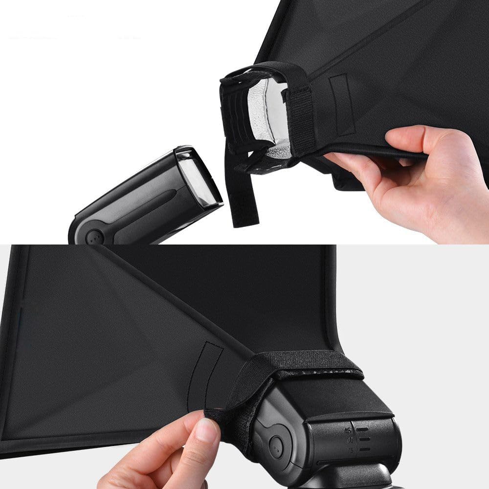 Reflex Camera 1923cm (7.59in) Universal Softbox Flash Diffuser for DSLR Camera Speedlite | Foldable Portable Light