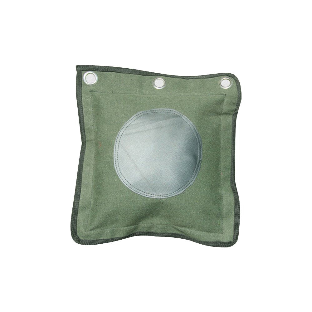 ZooBoo Wing Chun Kung Fu Wall Bag Canvas Leather Kick Boxing Striking Punch Bag (Leather Army Green)