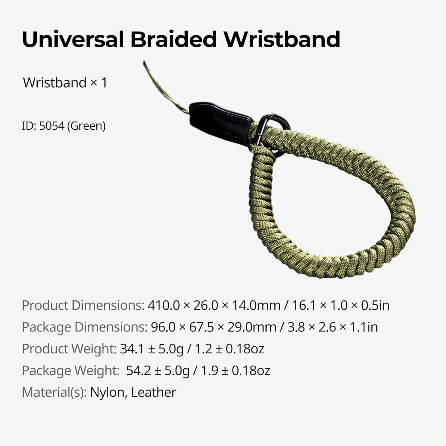 5054 SMALLRIG Camera Wrist Strap, Universal Braided Camera Hand Strap, Adjustable Safety Strap Compatible for DSLR