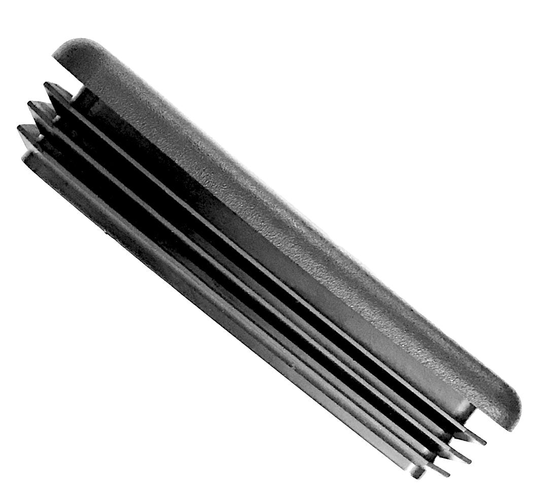 (4 Pack) CAPLUGS - 1 1/2" x 3" | 10-14 Ga Tube Insert | Snap in Rectangular Cap Plugs | Fence Post Steel Pipe Tube Inserts - Fitness Equipment End Caps