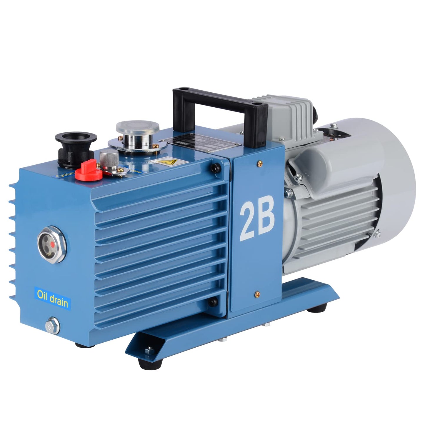 stonylab Two Stage Rotary Vane Vacuum Pump, 2L/s Flow Rate (4.24 CFM), 0.8L Oil Capacity, for Lab/Industrial Use, 110V