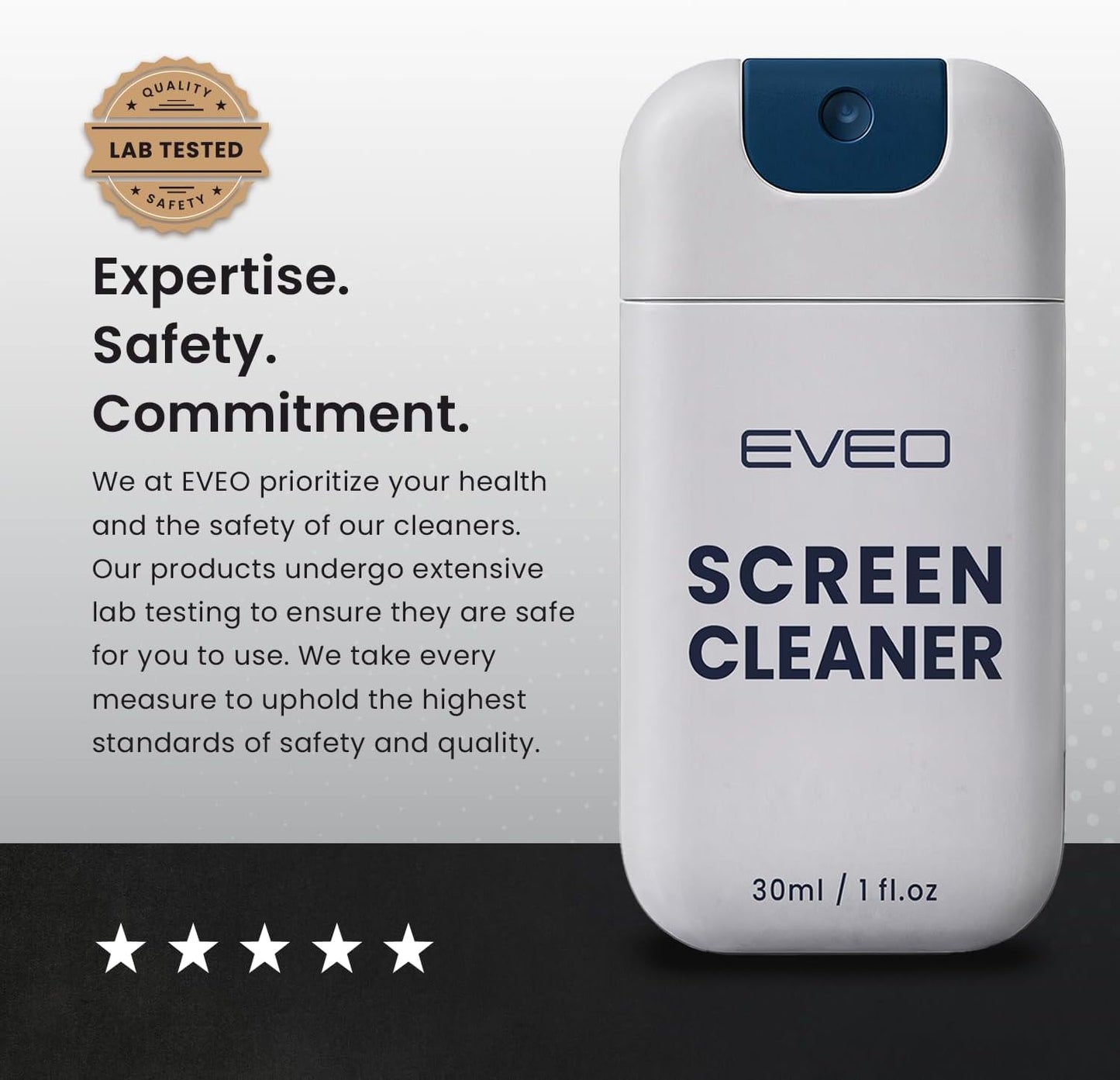EVEO (1 Pack) Computer Screen Cleaner Spray Kit- Portable Laptop Screen Cleaner, Phone Cleaner & Monitor Cleaner +
