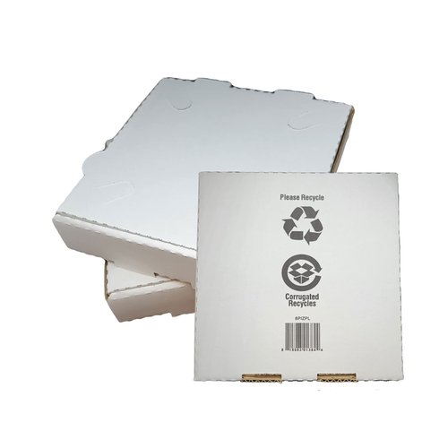 DHG PROFESSIONAL 50 Pack Corrugated Pizza Box - White Cardboard (14" x 14")